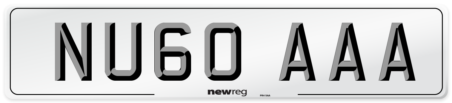NU60 AAA Number Plate from New Reg